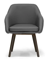 Glamour Home Set of 2 Adaya Arm Chair with Beech Legs