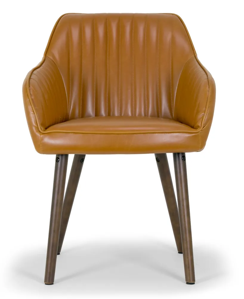 Glamour Home Set of 2 Alaura Arm Chair in with Beech Legs