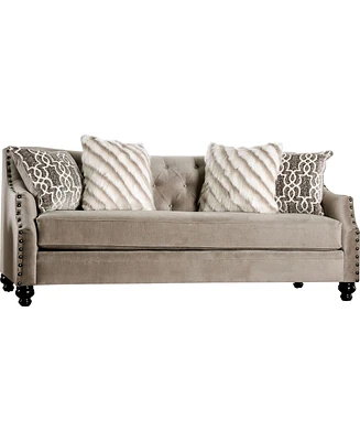 Furniture of America Port Smith Upholstered Sofa