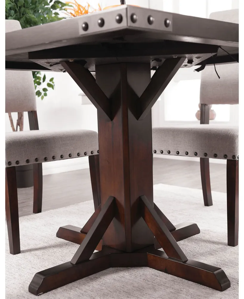Furniture of America Mccallum Solid Wood Square Dining Table