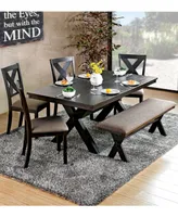 Furniture of America Salerno Solid Wood Rectangular Dining Table