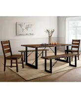 Furniture of America Humboldt Solid Wood Rectangular Dining Table