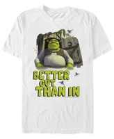 Fifth Sun Shrek Men's Better Out Than Outhouse Portrait Short Sleeve T-Shirt