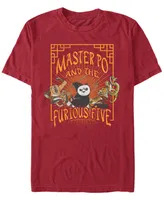 Fifth Sun Kung Fu Panda Men's Master Po and The Furious Five Poster Short Sleeve T-Shirt