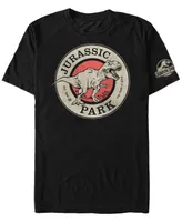 Fifth Sun Jurassic Park Men's is Open Logo Short Sleeve T-Shirt