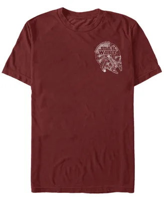 Fifth Sun Star Wars Men's Logo On Millenium Falcon Short Sleeve T-Shirt