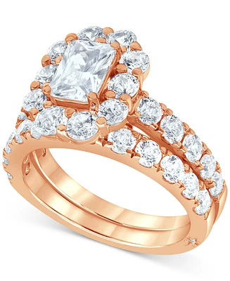 Certified Diamond Emerald Halo Bridal Set (4 ct. t.w.) 18k White, Yellow or Rose Gold