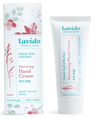 Lavido Nurturing Hand Cream - Patchouli, Vanilla & Shea Butter, 2.36