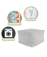 Majestic Home Goods Towers Ottoman Square Pouf 27" x 17"