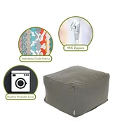 Majestic Home Goods Wales Ottoman Square Pouf 27" x 17"