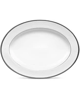 Noritake Regina Platinum Medium Oval Platter 14"