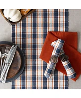 Design Imports Autumn Farmhouse Plaid Napkin, Set of 6