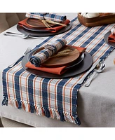 Design Imports Autumn Farmhouse Plaid Table Runner