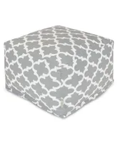 Majestic Home Goods Trellis Ottoman Square Pouf 27" x 17"