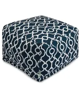 Majestic Home Goods Athens Ottoman Square Pouf 27" x 17"