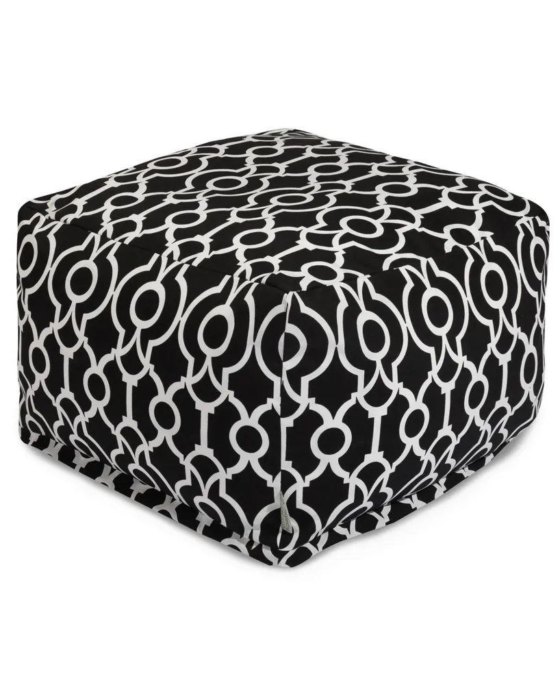 Majestic Home Goods Athens Ottoman Square Pouf 27" x 17"