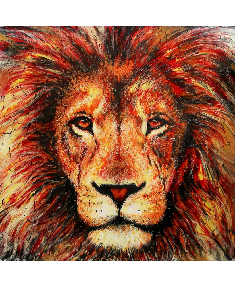 Eyes On Walls Dino Tomic Lion Museum Mounted Canvas 18" x 18"