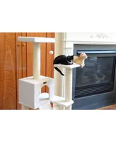 Armarkat 53" Fleece Covered High Real Wood Cat Tree