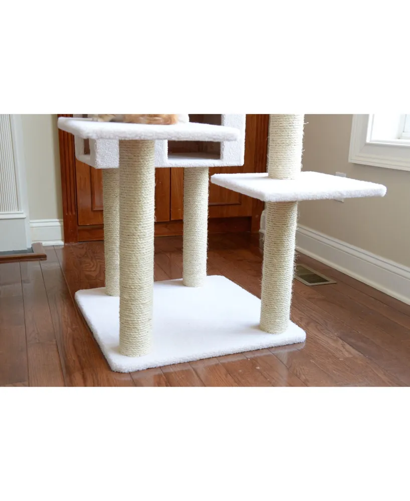 Armarkat Real Wood Cat Tree, Multi Levels With Ramp, 3 Perches & 2 Condos
