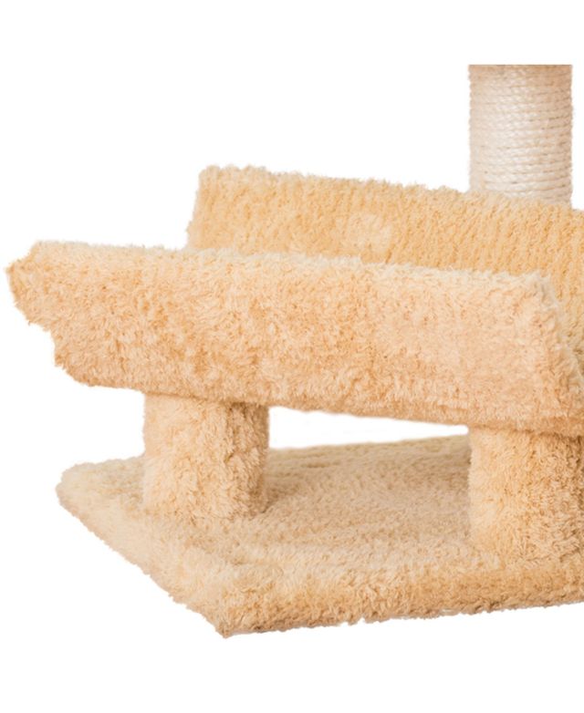 Armarkat Real Wood Cat Condo, Cat Scratching Post With Plush Condo