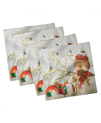 Ambesonne Christmas Set of 4 Napkins