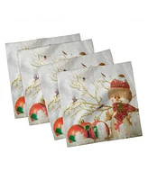 Ambesonne Christmas Set of 4 Napkins