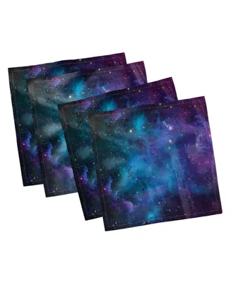 Ambesonne Outer Space Set of 4 Napkins, 12" x 12"