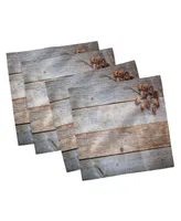 Ambesonne Rustic Set of 4 Napkins