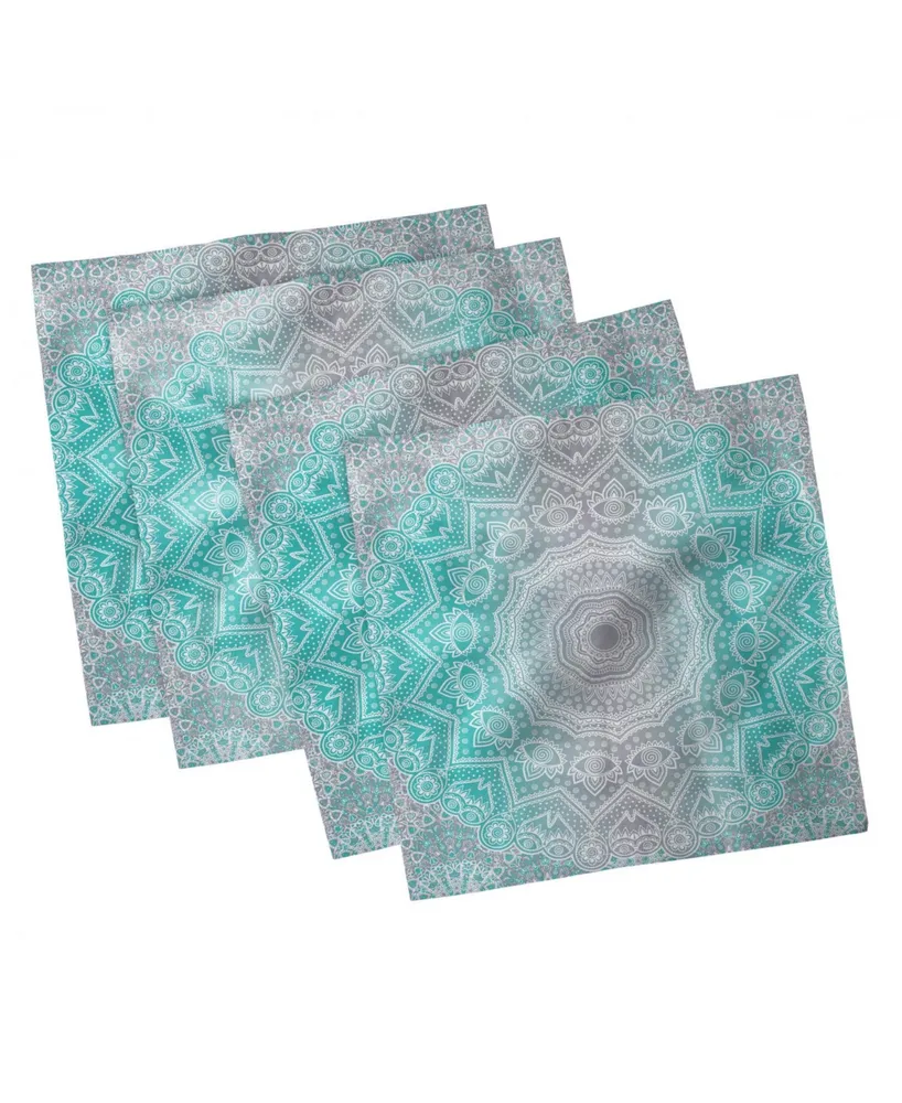 Ambesonne Ombre Ethnic Set of 4 Napkins, 12" x 12"