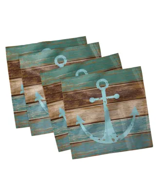 Ambesonne Anchor Set of 4 Napkins, 12" x 12"