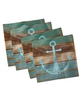 Ambesonne Anchor Set of 4 Napkins, 12" x 12"