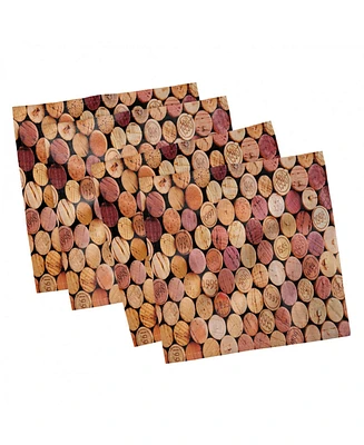 Ambesonne Wine Set of 4 Napkins, 12" x 12"