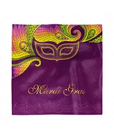 Ambesonne Mardi Gras Set of 4 Napkins, 12" x 12"