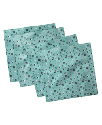 Ambesonne Gnome Set of 4 Napkins