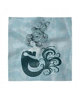 Ambesonne Mermaid Set of 4 Napkins, 12" x 12"