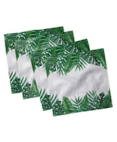 Ambesonne Palm Leaf Set of 4 Napkins, 18" x 18"