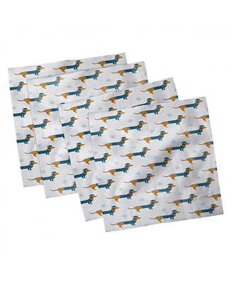 Ambesonne Dachshund Set of 4 Napkins