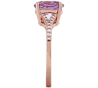 Pink Amethyst (2-1/2 ct. t.w.) & Diamond (1/10 ct. t.w.) in 14k Rose Gold