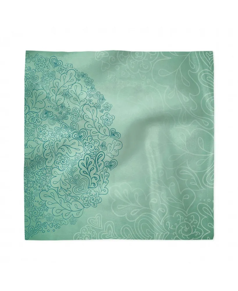 Ambesonne Outline Flower Set of 4 Napkins, 18" x 18"