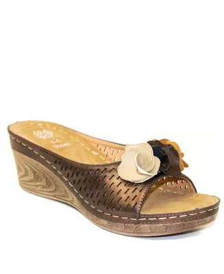 Gc Shoes Women's Juliet Floral Wedge Sandals