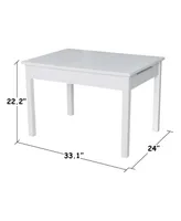 International Concepts Table with Lift Up Top for Storage