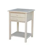 International Concepts Lamp Table with 2 Drawers