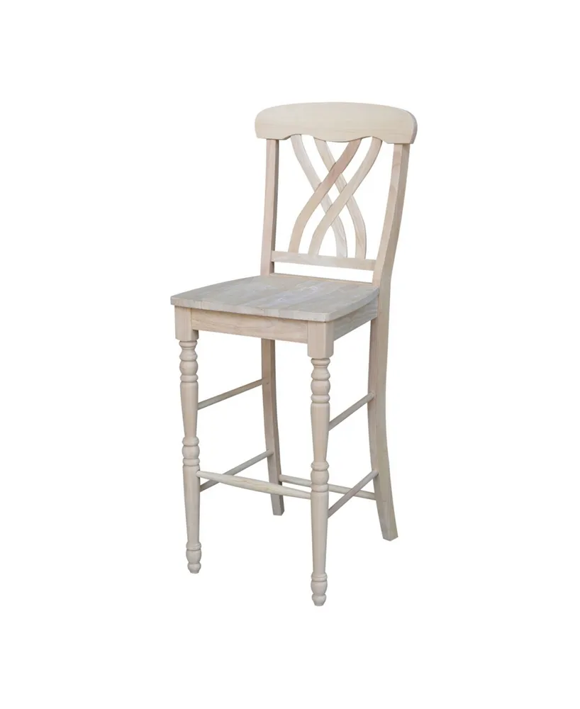 International Concepts Lattice Bar Height Stool