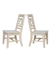 International Concepts Canyon Collection Double X- Back Chairs, Set of 2