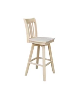 International Concepts San Remo Bar Height Stool with Swivel and Auto Return