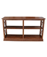 International Concepts Hampton Sofa Server Table with Shelves