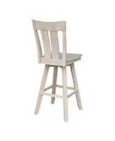 International Concepts Ava Bar Height Stool with Swivel and Auto Return