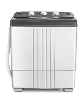 Costway Portable Mini Compact Twin Tub 20Lbs Total Washing Machine Washer