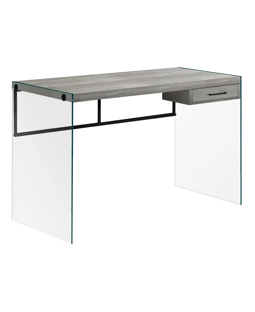 Monarch Specialties Computer Desk - 48" L Glass Panels