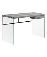 Monarch Specialties Computer Desk - 48" L Glass Panels